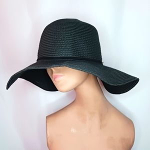 H&M Black Floppy Wide Brim Hat.